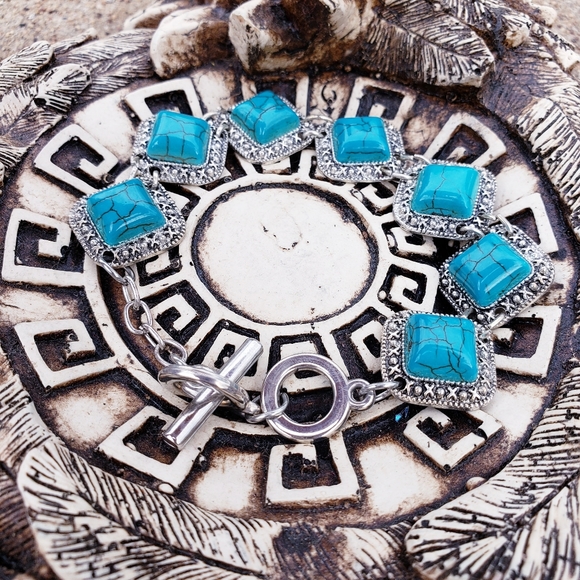 Turquoise gemstone bracelet - Picture 3 of 7